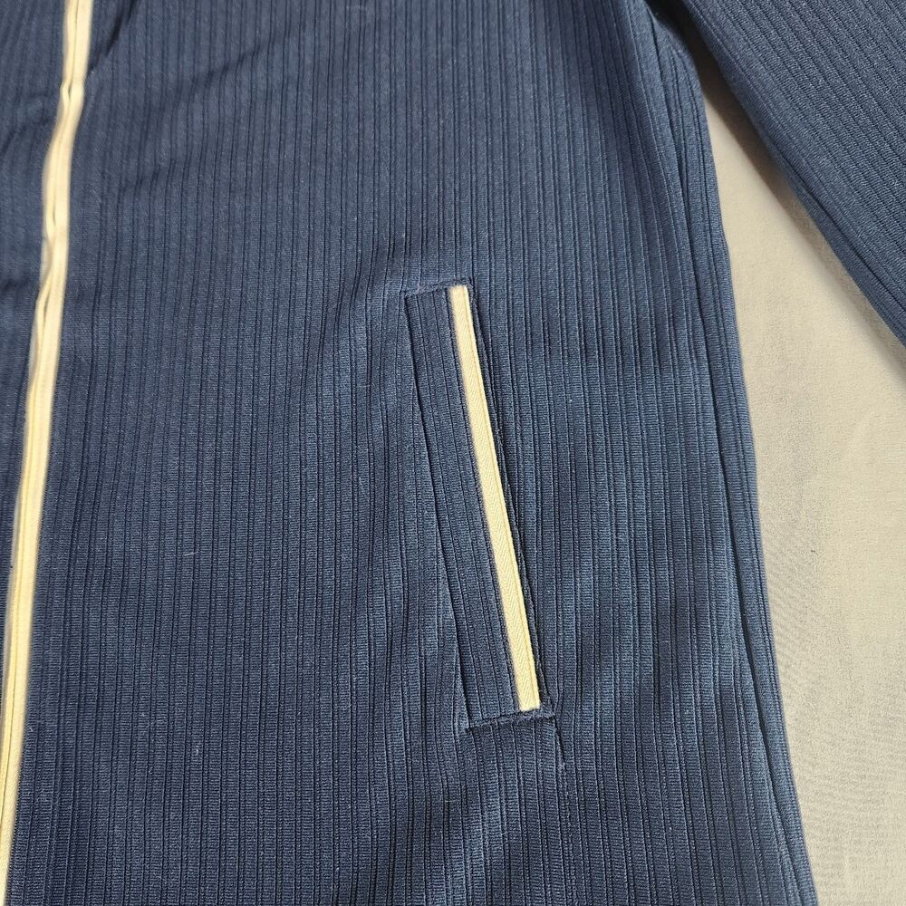 Vintage Zero King Ribbed Jacket Mens 38 Blue Full Zip Made USA Mod Scooter - Picture 6 of 14